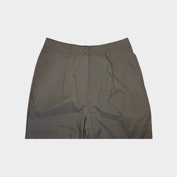 Pretty Little Thing Charcoal Peach Skin Straight Leg Trousers - Picture 8 of 10